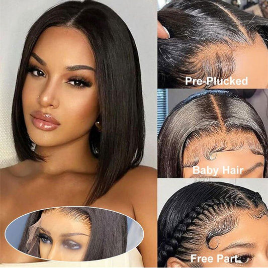 13x4 Full Frontal Straight Bob Wig