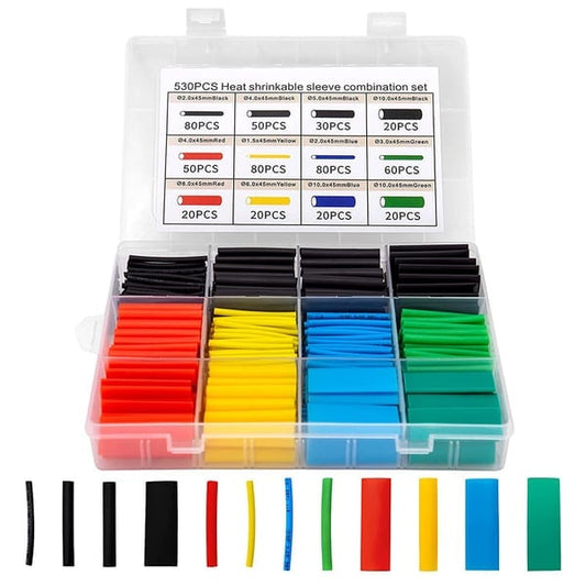580-Piece Heat Shrink Tube Kit | Upgrade Trial | Assorted Sizes & Colors for Wiring & DIY | Professional Cable Protection & Insulation Set