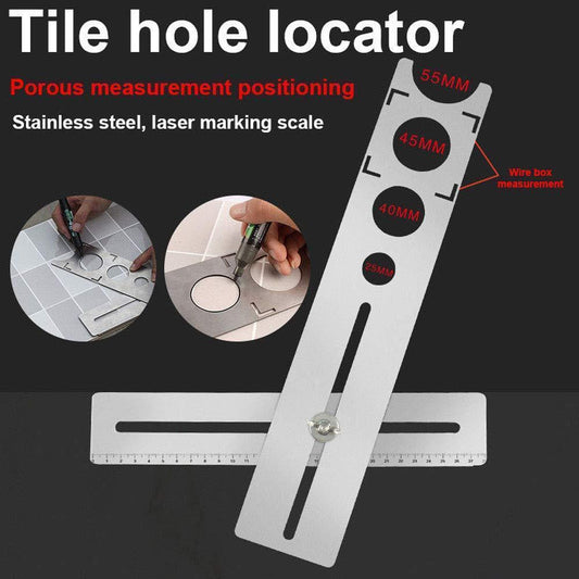 Tile Angle Measuring Ruler | Multi-directional adjustment, one‑click positioning. stainless steel | rust‑proof, anti‑fall & . Ideal for tile & wood cutting