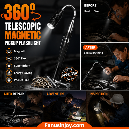 Illuminate every corner-Multifunctional Magnetic Telescopic Flashlight