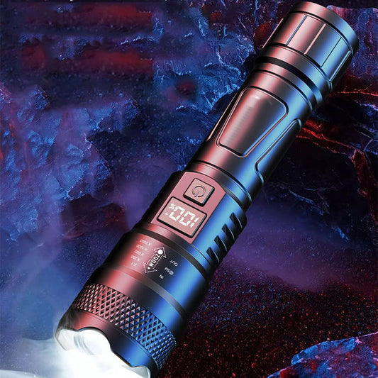 LED Strong Light Retractable Flashlight | Zoomable Beam & Adjustable Length | Rechargeable for Outdoor & Emergency Use