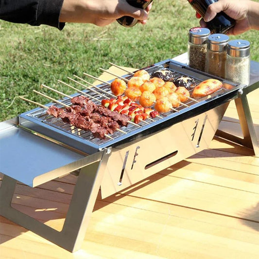 50% 0FF Stainless Steel Folding Outdoor Barbecue（The more you buy, the higher the discount）