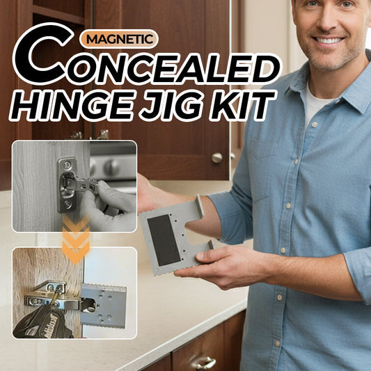 Professional Cabinet Hinge Jig Kit | Magnetic Base for Fast, Hands-Free & Accurate Drilling