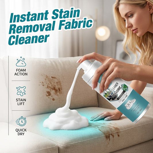 NOW! Lift Stains Instantly! No-Rinse Quick-Dry Fabric Foam Cleaner‑Portable Upholstery Stain Remover for Sofa, Carpet & Fabric Cushions